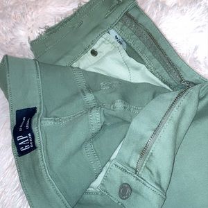 Gap Ripped Boot Cut Denim Jeans in green